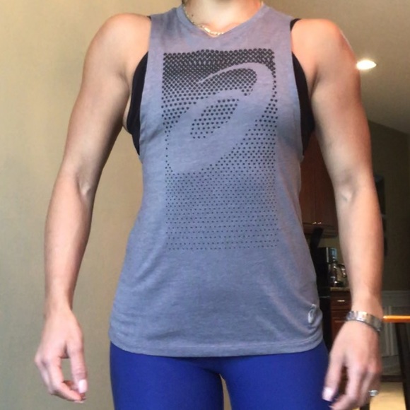 XS GRAY ASICS MUSCLE TANK - Picture 2 of 7